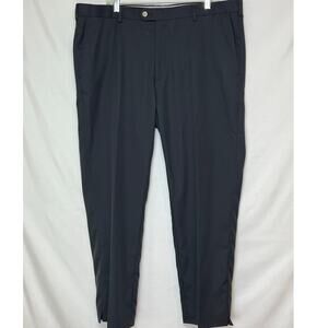 Peter Millar Mens 40 Black Flat Front Golf Pants Dress Performance Athletic Wear